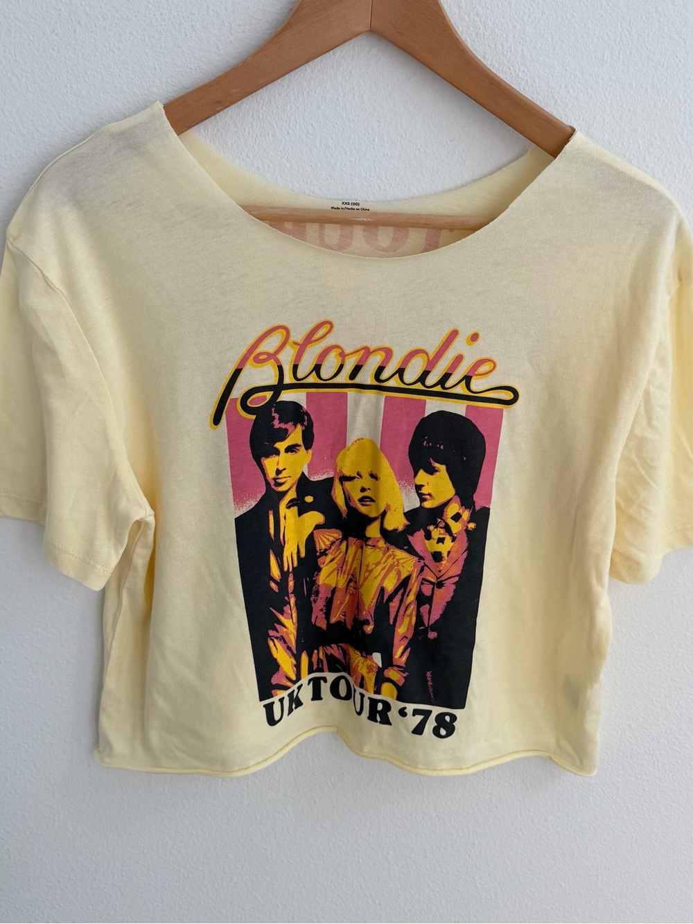 Blondie UK Tour 78 Graphic Off the Shoulder Cropped Tee